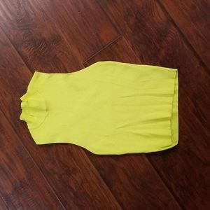 Neon Yellow Zara Turtle Neck Tank